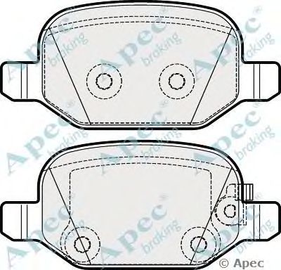 APEC BRAKING pad1923 -  Комплект тормозных колодок, дисковый тормоз